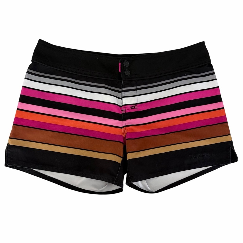 THE NORTH FACE striped board shorts pink black size 2